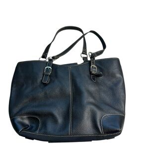 The Sak Pebbled Black Leather Shoulder Bag/Purse